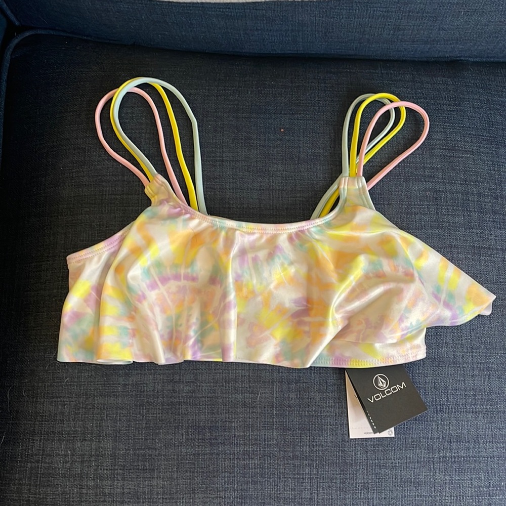 Volcom Girls Bikini Top Sz 14